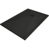 Mexen Stone+ obdĺžniková kompozitná sprchová vanička 130 x 70 cm, čierna, čierny kryt - 44707013-B