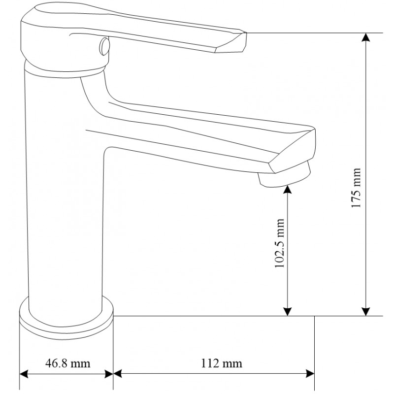 Mexen Sabre umývadlová batéria, biela - 72100-20