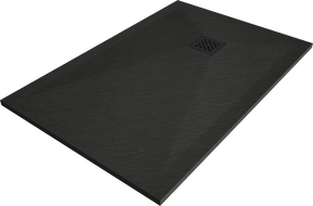 Mexen Stone+ obdĺžnikový kompozitný sprchový kút 120 x 90 cm, čierny, kryt čierny - 44709012-B