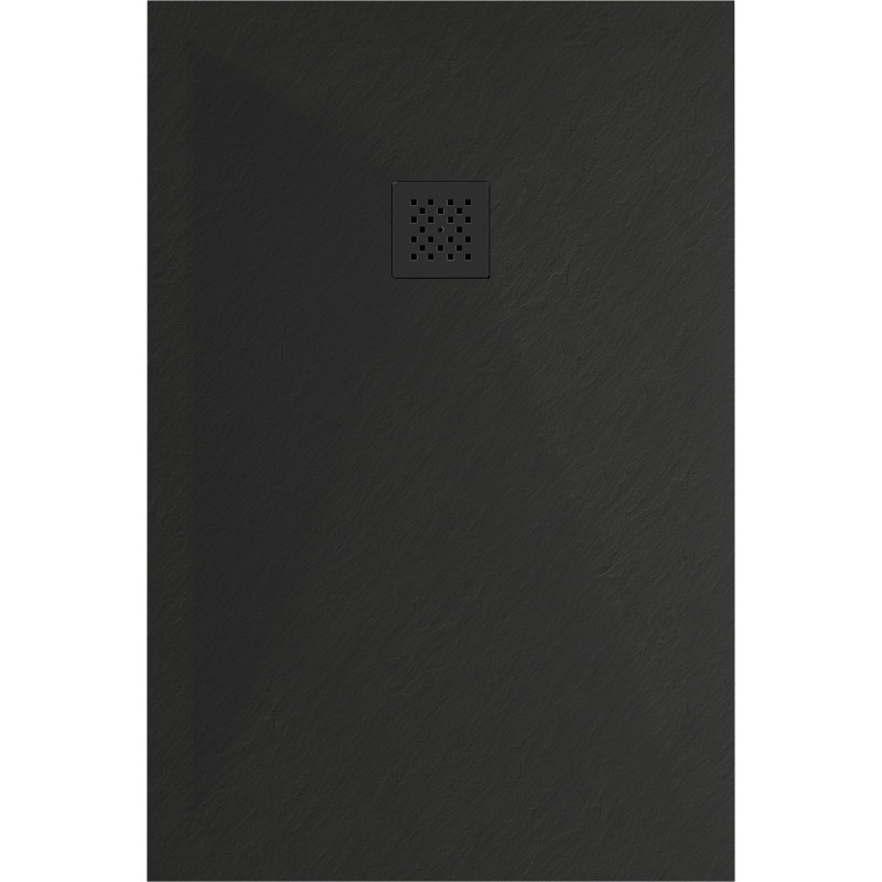 Mexen Stone+ obdĺžniková kompozitná sprchová vanička 90 x 80 cm, čierna, čierna maska - 44708090-B