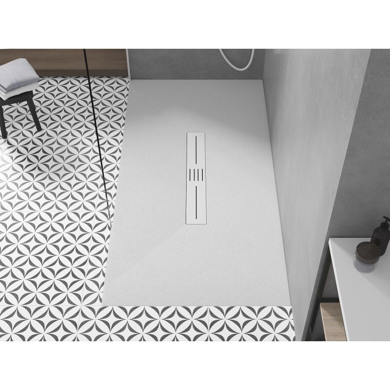 Mexen Toro obdĺžniková sprchová vanička SMC 180 x 70 cm, biela, krytka biela - 43107018-W