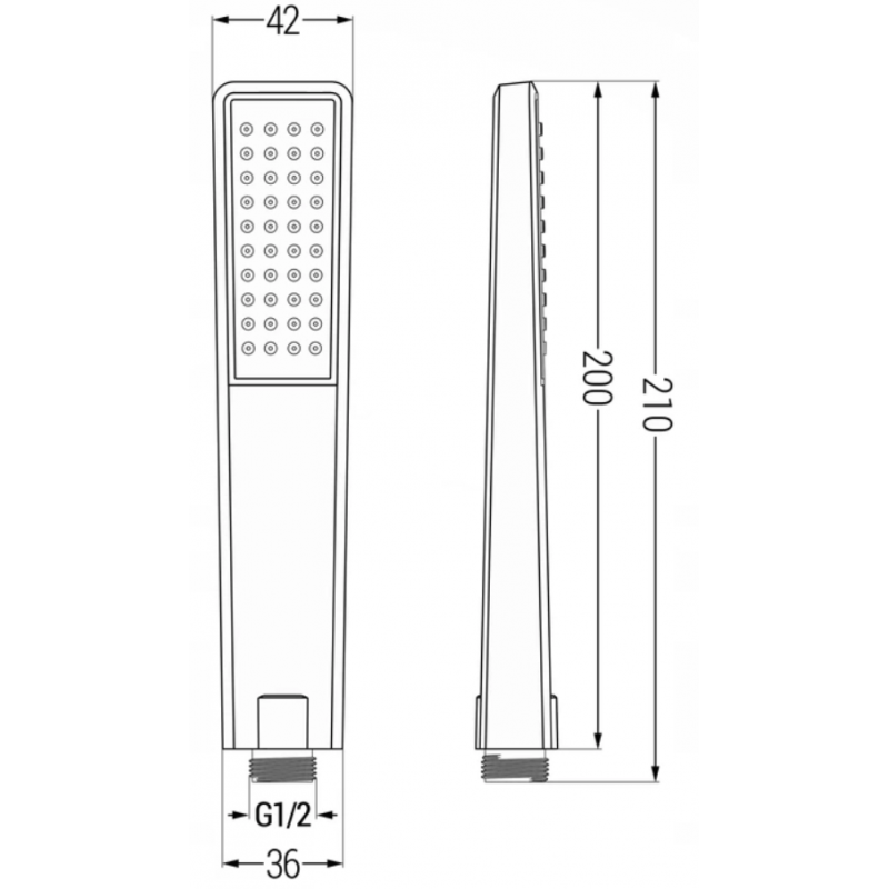 Mexen Uno DR72 podomietková sprchová sada, chróm - 71435DR72-00