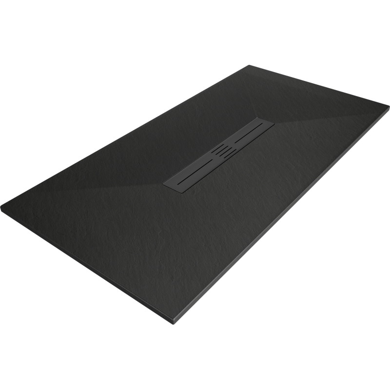 Mexen Toro obdĺžniková vanička SMC 180 x 90 cm, čierna, krytka čierna - 43709018-B