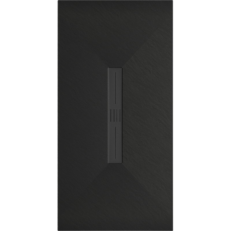 Mexen Toro obdĺžniková sprchová vanička SMC 160 x 90 cm, čierna, krytka čierna - 43709016-B