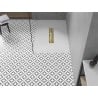 Mexen Toro rectangular shower tray SMC 100 x 70 cm, white, gold cover - 43107010-G