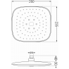 Mexen Uno DR33 vstavaná sprchová sada, chróm - 71435DR33-00