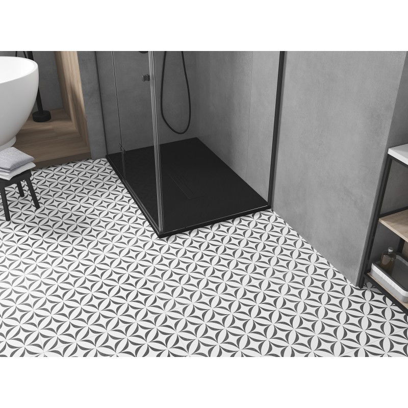 Mexen Toro obdĺžnikový sprchový kút SMC 130 x 90 cm, čierny, krytka čierna - 43709013-B