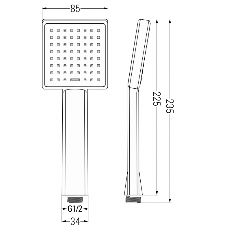 Mexen Uno DR45 podomietkový sprchový set, chróm - 71435DR45-00