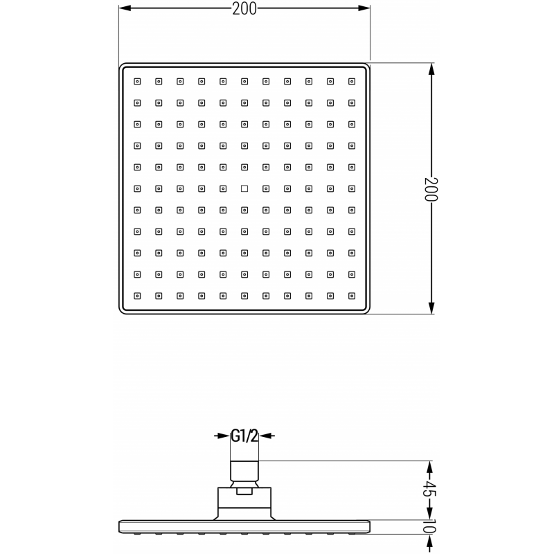 Mexen Uno DR45 podomietková sprchová súprava, chróm - 71435DR45-00