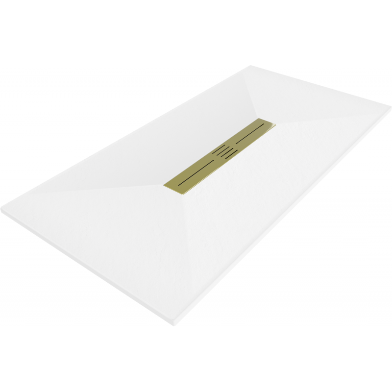 Mexen Toro obdĺžnikový sprchový kút SMC 170 x 90 cm, biely, krytka zlatá - 43109017-G
