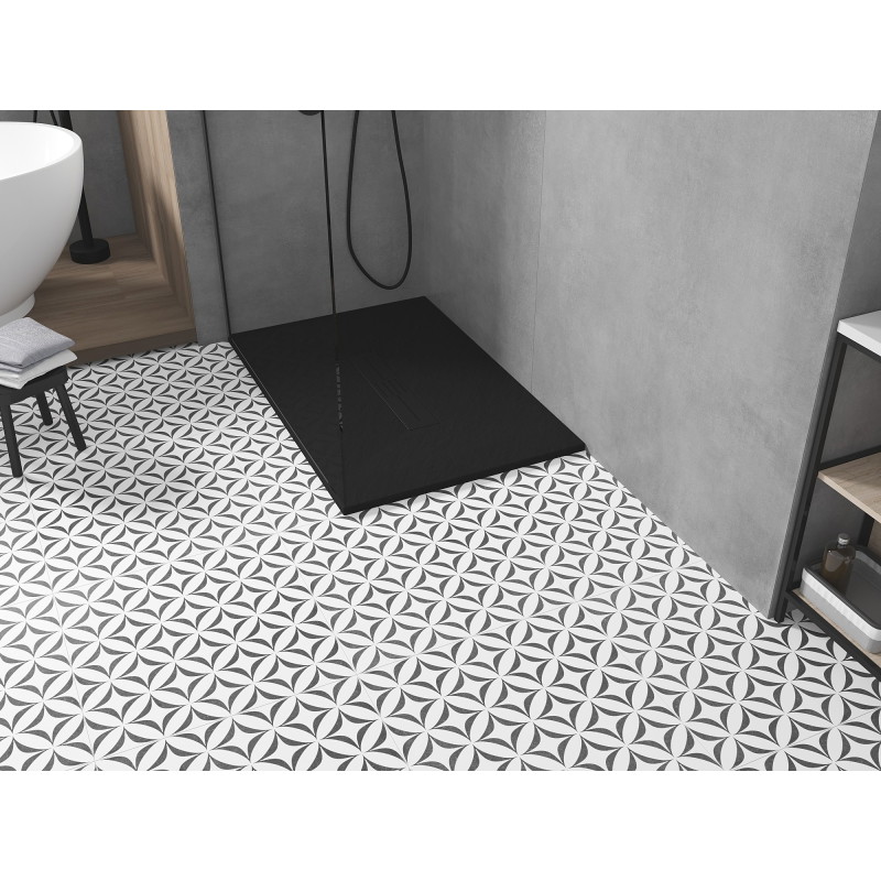 Mexen Toro obdĺžnikový sprchový kút SMC 110 x 80 cm, čierny, krytka čierna - 43708011-B