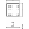 Mexen Uno DR45 vstavaná sprchová sada, čierna - 71435DR45-70