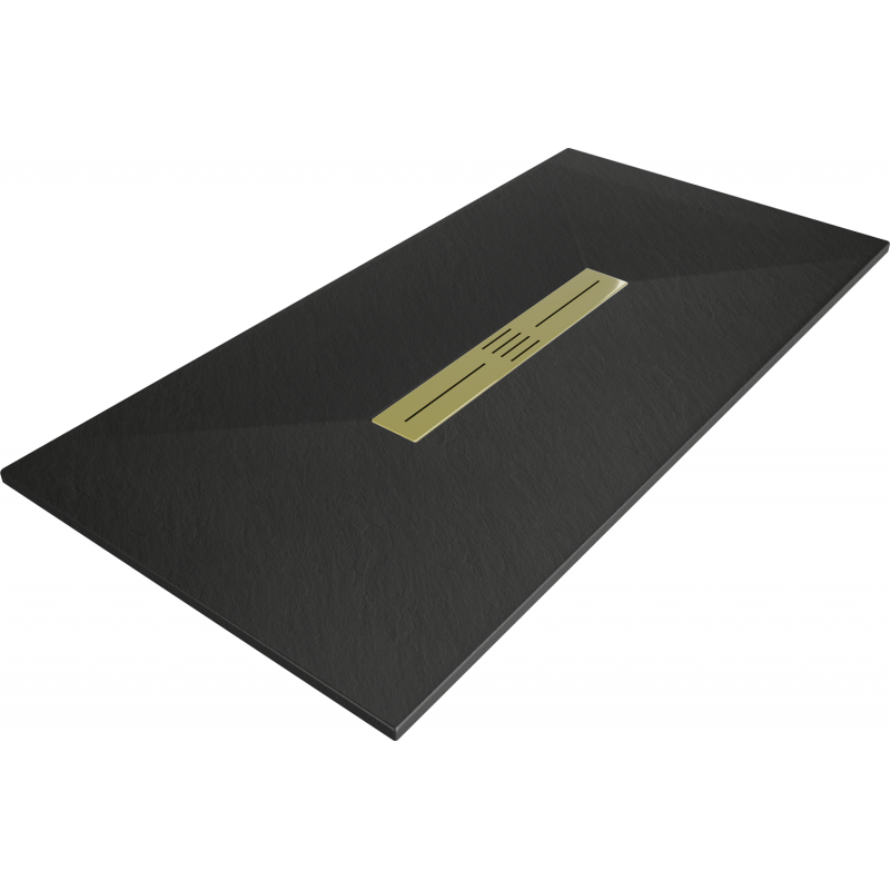 Mexen Toro obdĺžnikový sprchový kút SMC 160 x 70 cm, čierny, zlatý kryt - 43707016-G