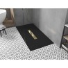 Mexen Toro rectangular shower SMC 160 x 70 cm, black, gold cover - 43707016-G