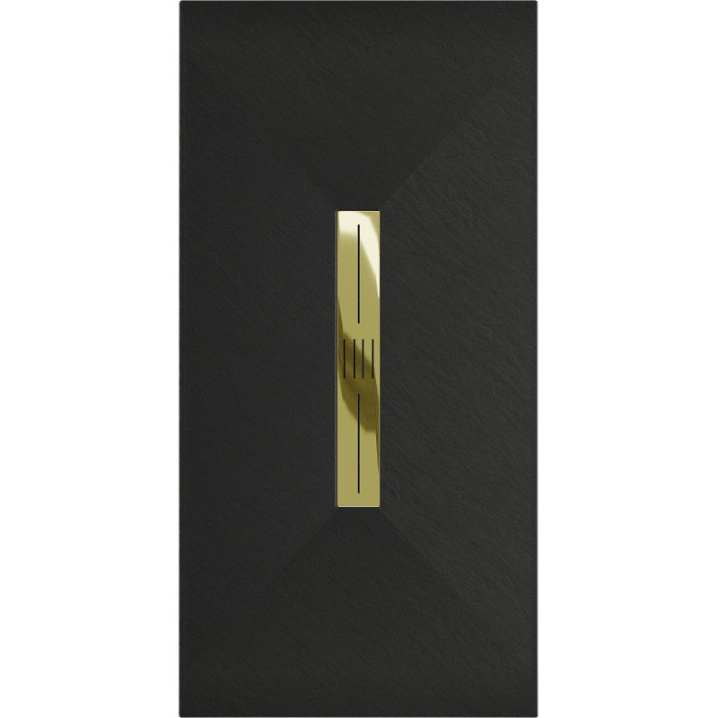 Mexen Toro obdĺžniková vanička SMC 200 x 90 cm, čierna, krytka zlatá - 43709020-G