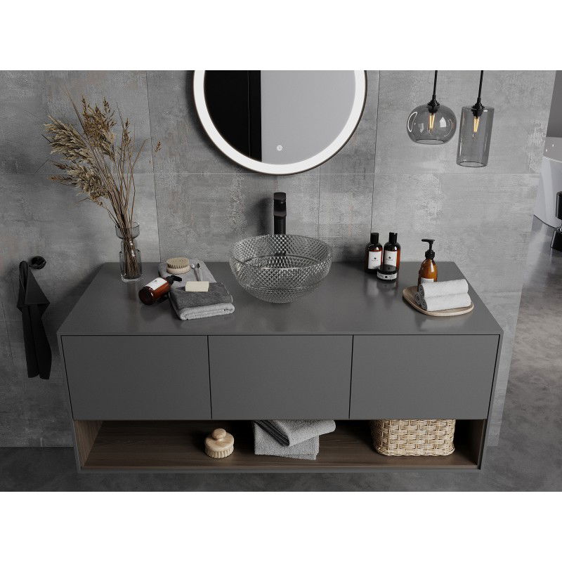 Mexen Dora sklenené umývadlo na dosku 34 x 34 cm, priehľadné - 24113400