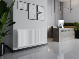 Mexen CH10 Hygiene radiátor platový 300 x 700 mm, bočné pripojenie, 232 W, biely - W410H-030-070-00