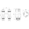 Mexen G02 termostatická súprava dvojrúrová DN50, rovná 1/2"x3/4", nikel - W912-012-928-01