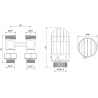 Mexen G03 termostatická sada dvojrúrková DN50, rohová 1/2"x16 mm, nikel - W911-016-938-01