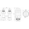 Mexen G03 dvojrúrková termostatická súprava DN50, priamy 1/2"x16 mm, nikel - W912-016-938-01