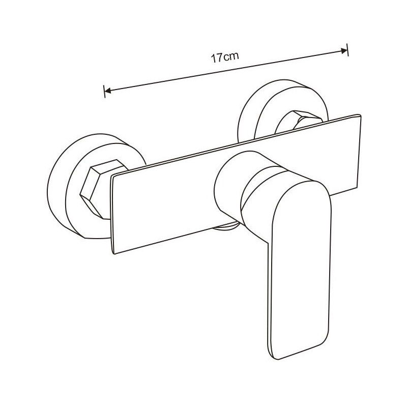 Mexen Alfa DF49 sprchová súprava, biela/zlatá - 745704DF49-25