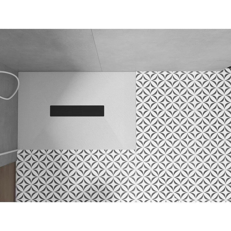 Mexen Toro obdĺžnikový sprchový kút SMC 130 x 80 cm, biely, čierna krytka - 43108013-B