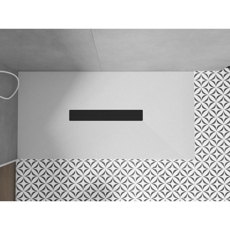 Mexen Toro obdĺžniková vanička SMC 150 x 70 cm, biela, krytka čierna - 43107015-B