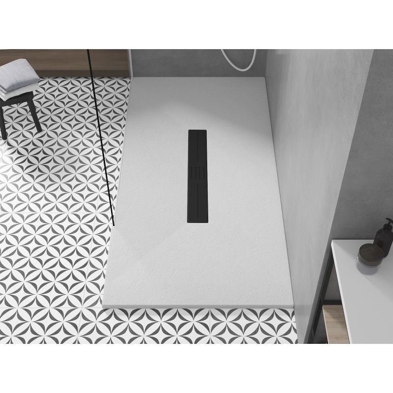 Mexen Toro obdĺžniková vanička SMC 150 x 70 cm, biela, krytka čierna - 43107015-B