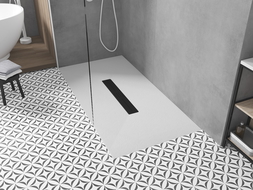 Mexen Toro obdĺžniková vanička SMC 180 x 80 cm, biela, čierna krytka - 43108018-B