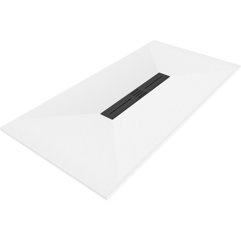 Mexen Toro obdĺžnikový sprchový kút SMC 200 x 80 cm, biely, čierna maskovacia krytka - 43108020-B