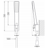 Mexen Alfa R72 nastaviteľný vaňový set, čierny - 745703R72-70