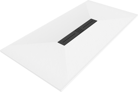 Mexen Toro obdĺžnikový sprchový kút SMC 180 x 90 cm, biely, čierna krytka - 43109018-B