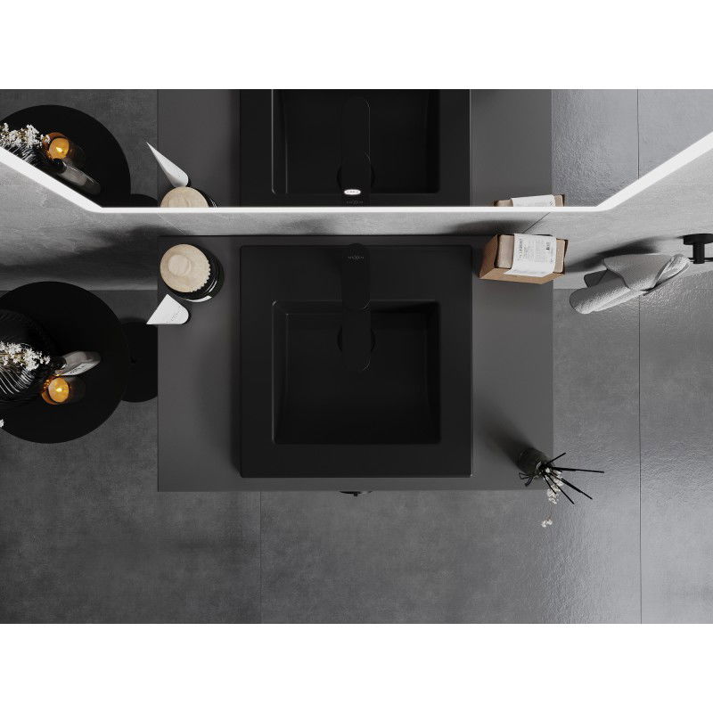 Mexen Atena umývadlo zapustené do dosky 41 x 41 cm, čierna matná - 25014170