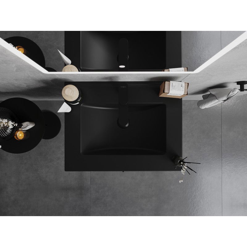 Mexen Atena umývadlo zapustené do dosky 61 x 46 cm, čierna matná - 25016070