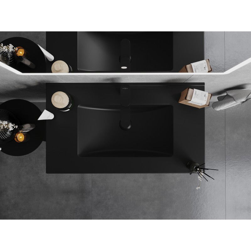 Mexen Atena umývadlo zapustené do dosky 81 x 46 cm, čierny mat - 25018070