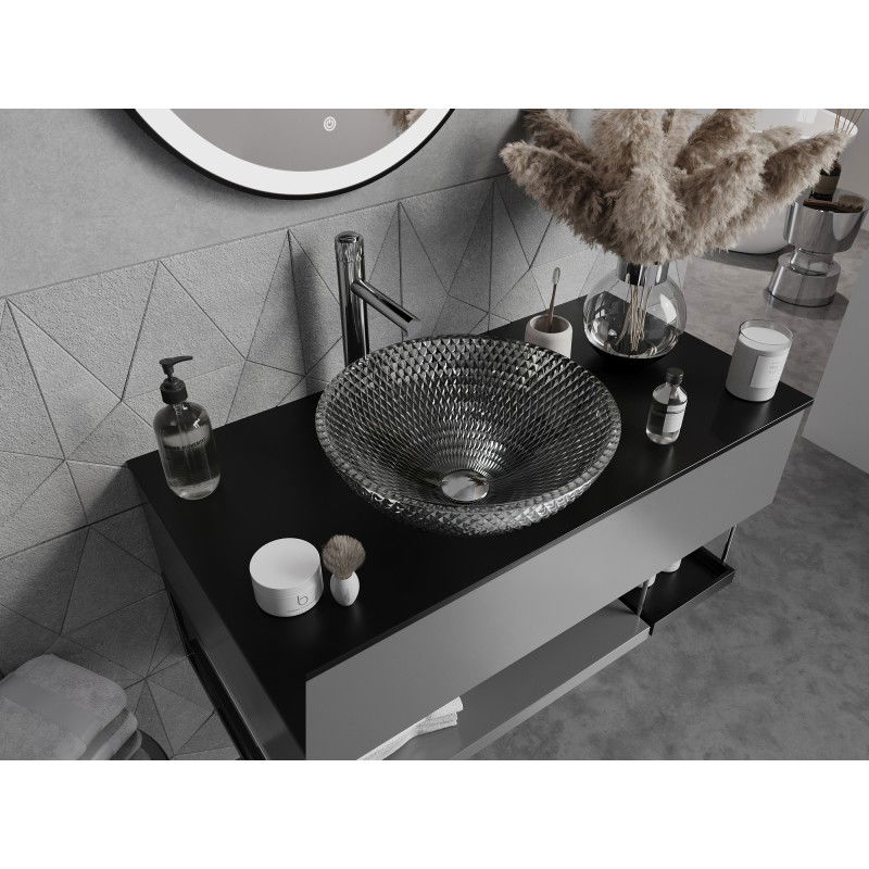 Mexen Olza sklenené umývadlo na dosku 42 x 42 cm, priehľadné - 24094200