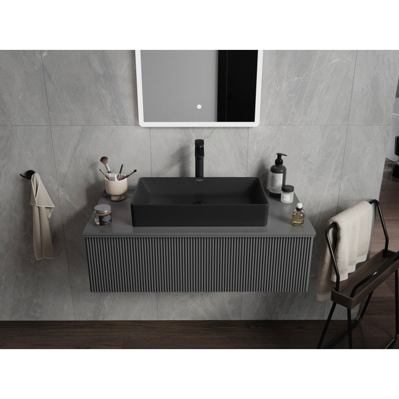 Mexen Nadia umývadlo na dosku 62 x 35 cm, čierna matná - 21616085