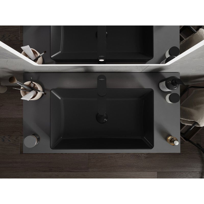 Mexen Nadia umývadlo na dosku 62 x 35 cm, čierna matná - 21616085