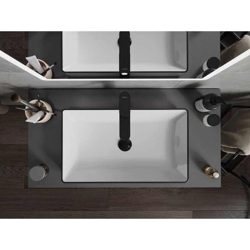 Mexen Nadia umývadlo na dosku 62 x 35 cm, biela/čierna - 21616007