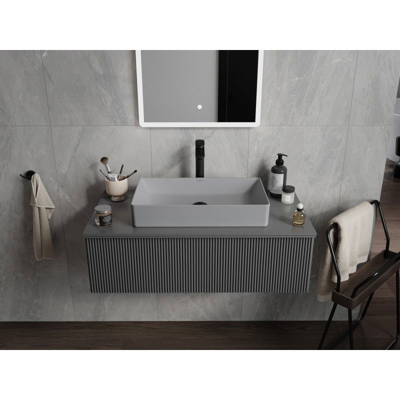 Mexen Nadia umývadlo na dosku 62 x 35 cm, svetlosivá matná - 21616061