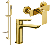 Mexen Alfa DF02 sprchová sada, zlatá - 745704DF02-50