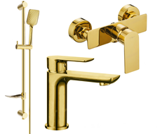 Mexen Alfa DF62 sprchový set, zlatý - 745704DF62-50