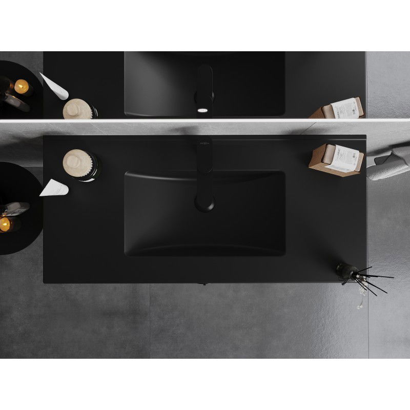 Mexen Atena umývadlo zapustené do dosky 101 x 46 cm, čierna matná - 25011070