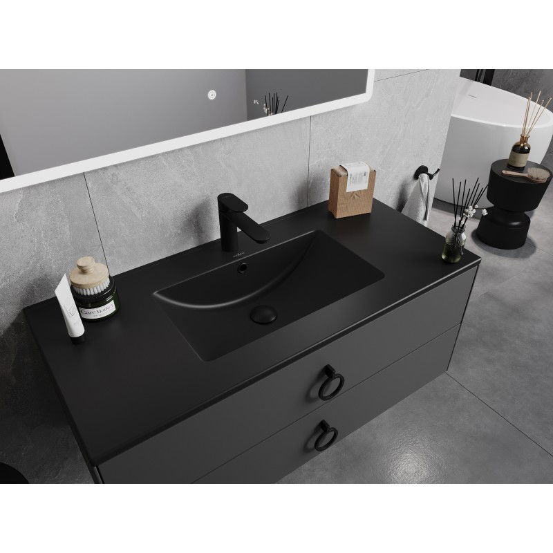 Mexen Atena umývadlo zapustené do dosky 101 x 46 cm, čierna matná - 25011070