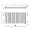 Mexen CVH30 Hygiene vykurovací panel 300 x 700 mm, spodné pripojenie, 611 W, biely - W630H-030-070-00