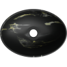 Mexen Elza umývadlo na doske 40 x 33 cm, čierny kameň - 21014084