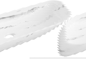 Mexen Rita náľitý umývadlo 45 x 32 cm, biely kameň - 21084582