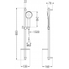 Mexen Alfa DQ40 sprchová súprava, chróm - 745714DQ40-00