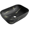 Mexen Rita stolová umývadlo 45 x 32 cm, čierny kameň - 21084588