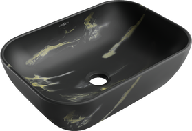 Mexen Rita stolová umývadlo 45 x 32 cm, čierny kameň - 21084588